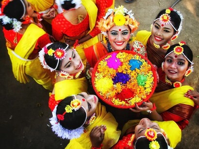 Women on new year celebration, Bangladesh