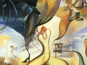 Fernando Azevedo (1923-2002), António Domingues (1921-2004), António Pedro (1909-1966), João Moniz Pereira (1920-1989), Marcelino Vespeira (1925-2002) «Cadavre exquis» [Cadáver Esquisito], 1948. Óleo sobre tela. 150 × 180 cm. Coleção Moderna