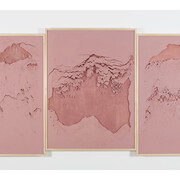 Sophie Ko Chkheidze, Geografia Temporale- Pala d'altare, pigmento, 145x245cm 2014