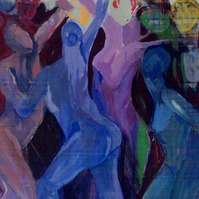 Joan Dubique, Carnival (detail), 2014, 110 x 148 cm, mixed media on canvas, © Joan Dubique