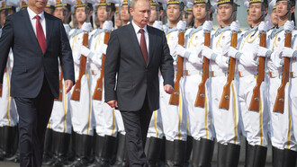 Vladimir Putin with Premier of Chinese State Council Li Keqiang