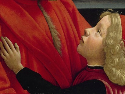 Domenico Ghirlandaio, Ritratto di Vecchio con nipote, particolare