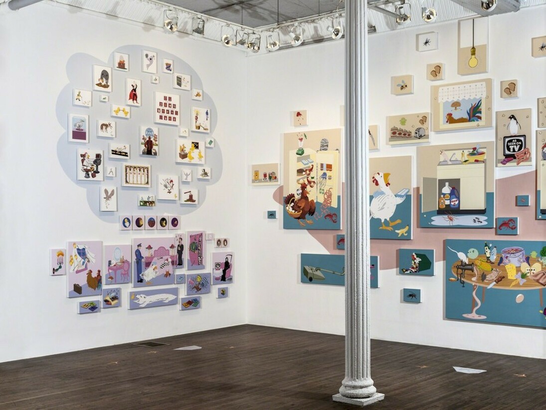 Chicken Little and the Culture of Fear, Exhibition view. Courtesy of Ronald Feldman Fine Arts