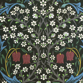 William Morris, Blackthorn wallpaper (detail), designed 1892. Courtesy of William Morris
Gallery