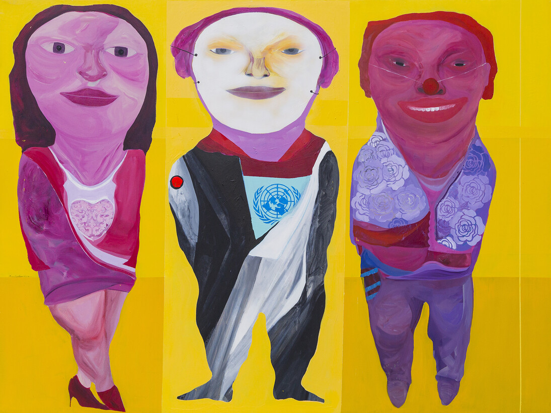 Kais Salman, UN Mission, 2014, Acrylic on canvas, 150 x 200 cm