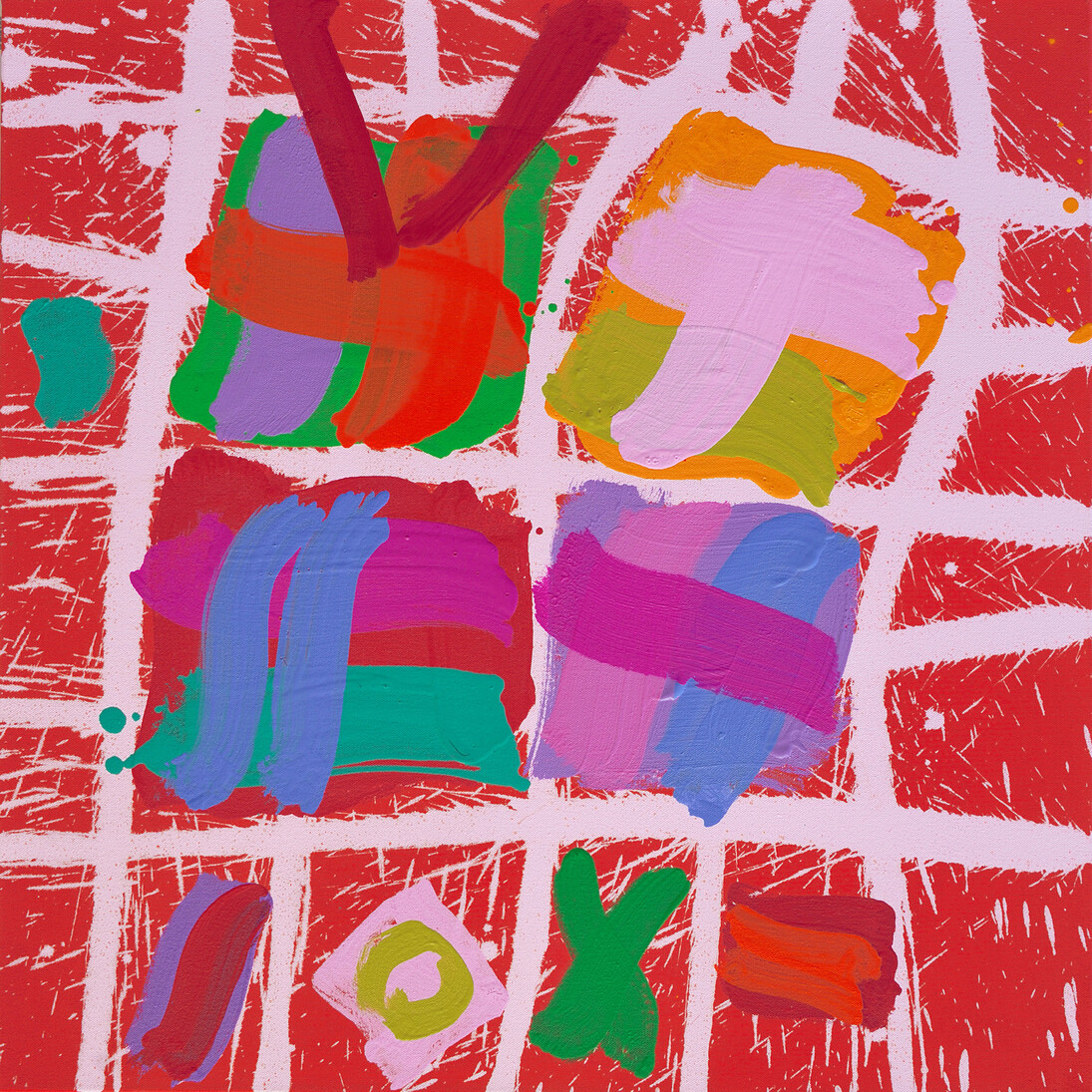 Albert Irvin, Untitled, 2014, acrylic on canvas, 24 x 24 in /
61 x 61 cm
