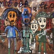 Aboudia, Djoly Du Mogoba, 2011, acrylic and mixed media on canvas, 176 x 237cm (each canvas), © Aboudia, 2011, Image courtesy of the Saatchi Gallery, London