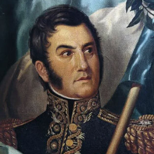 José Francisco de San Martín y Matorras,  "El Liberatador de Argentina, Chile y Peru", nació en 1778 Yapeyú, Argentina y murió en 1850 en 
Boulogne-sur-Mer, Francia