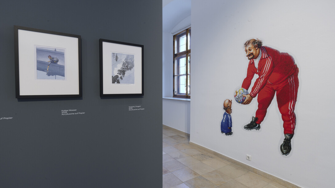 Gerhard Haderer, exhibition view. Courtesy of Schlossmuseum Linz