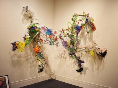 Artists and sense of place residency. Flying horses, exhibition view. Courtesy of Ogden Museum of Southern Art