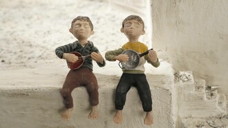 A still from the animated film "Ayny" by Palestinian director Ahmad Saleh