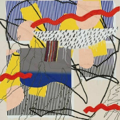 Trudy Benson, For RL, 2013, acrylic, spray paint & oil on canvas, 63x68" / 160x172.7cm