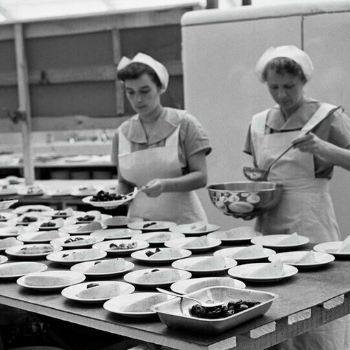 A look at the kitchen of the Helsinki Olympic Games on August 20, 1952