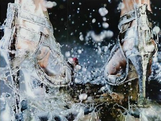 Last Splash, 2012, Enamel on Aluminum, 108 x 180 inches (274.3 x 457.2 cm)