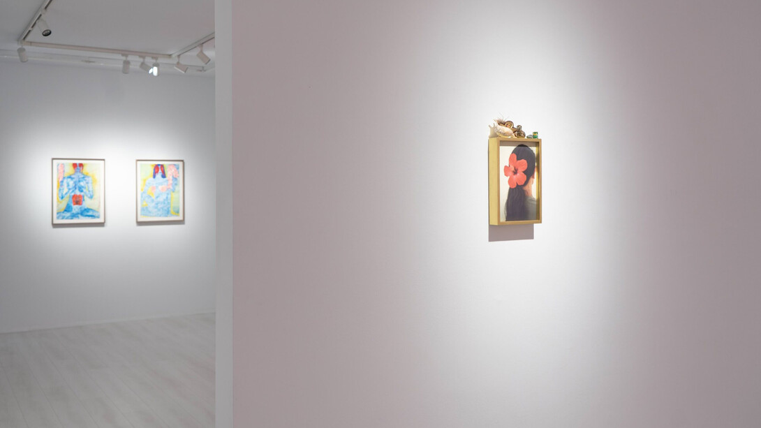 Gema Polanco, Amor mira como vivo, vista de exhibición. Cortesía de Galería Moisés Pérez de Albéniz