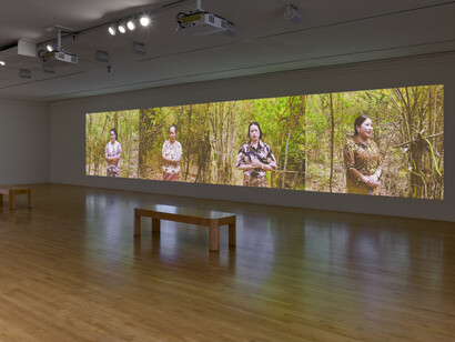 Pao Houa Her, The imaginative landscape, exhibition view. Courtesy of San José Museum of Art