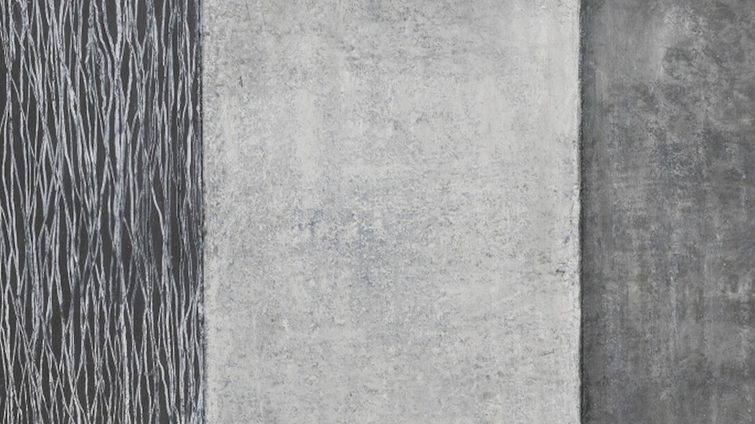 Mia Westerlund Roosen, Gray Series I, 2015 , Pastel and oil stick on paper, 15 x 18 inches. Courtesy of Betty Cuningham Gallery