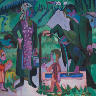 Ernst Ludwig Kirchner, Alpsonntag. Szene am brunnen (detail), 1923-24/um 1929. Mit freundlicher genehmigung der Kunsthalle Bern
