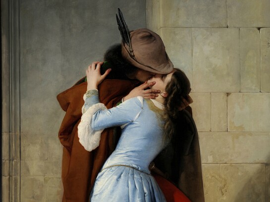 Francesco Hayez, Il bacio, 1859, Pinacoteca di Brera, Milano, Italia