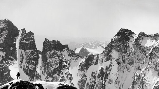 Vittorio Sella, Pelvoux, Pic Sans Nom, etc. from the top of Pic Coolidge, 3758 m, 11 August 1888