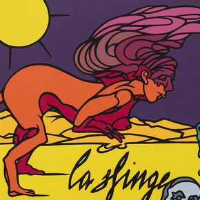 Valerio Adami, La sfinge (che divors chi non sa rispondere al suo quesito), 2024. Courtesy of Templon