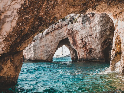 Blue Caves in Zakynthos, Greece
