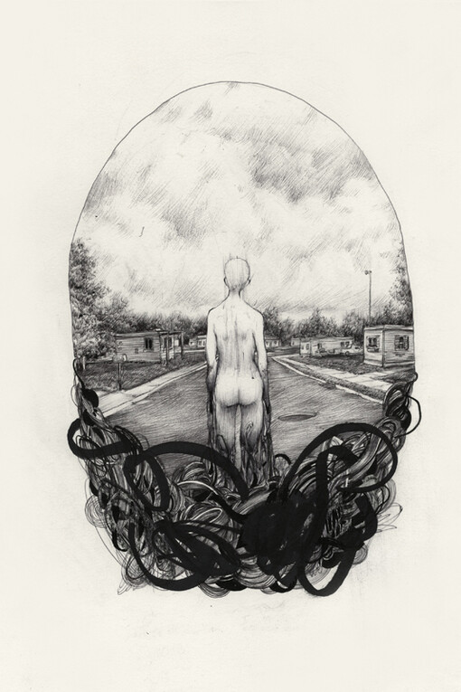 Pat Perry, Our Neighborhood in a Black Hole, 2013. Courtesy of Dorothy Circus Gallery 