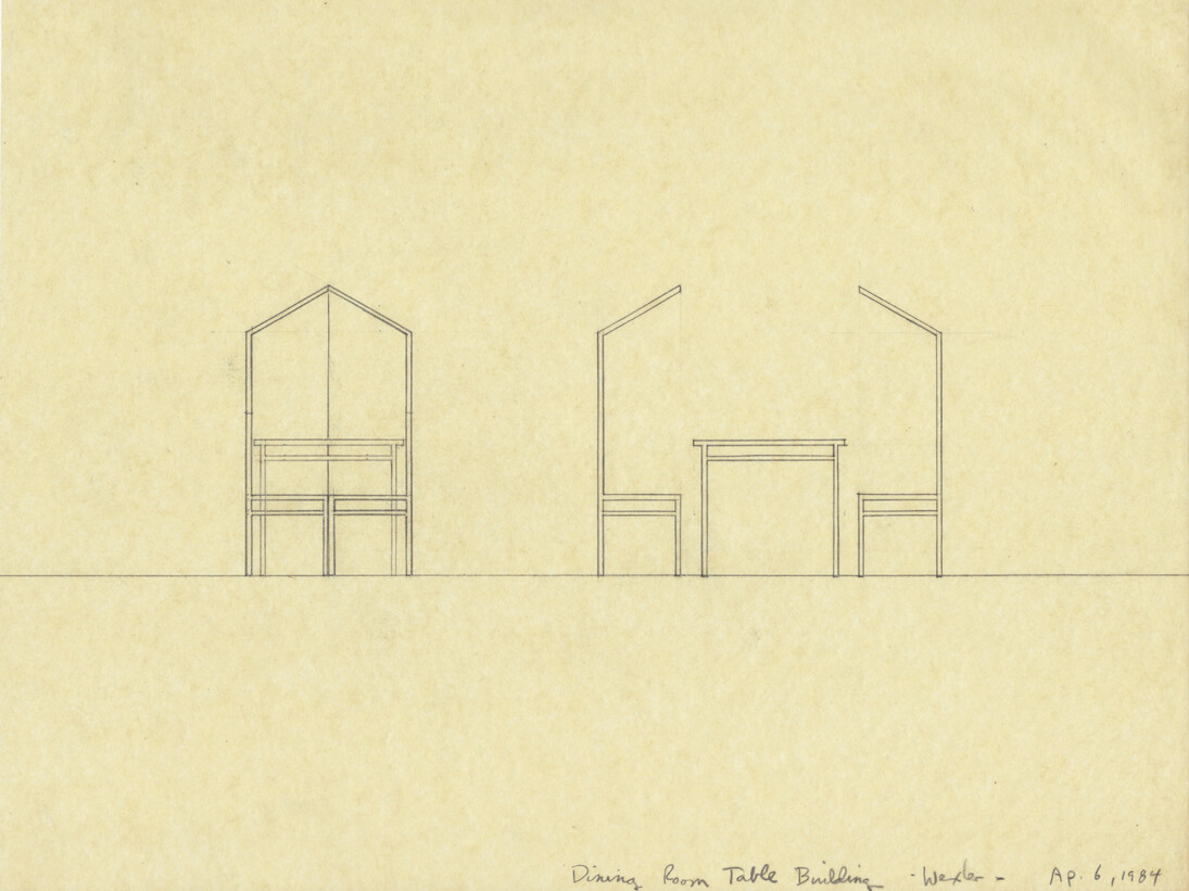 Allan Wexler, Dining Room Table Building 1984