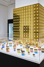 Takuro Kuwata, Tile (Pikachu), 2023, Cup (Pikachu), 2023, Bowl (Pikachu), 2023, Installation, Private collection, Photo by Taku Saiki
