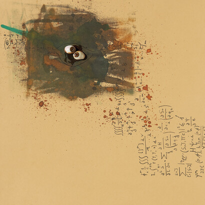 Senza titolo (Bricolage), 1967, tecnica mista su carta, 57x46,5 cm