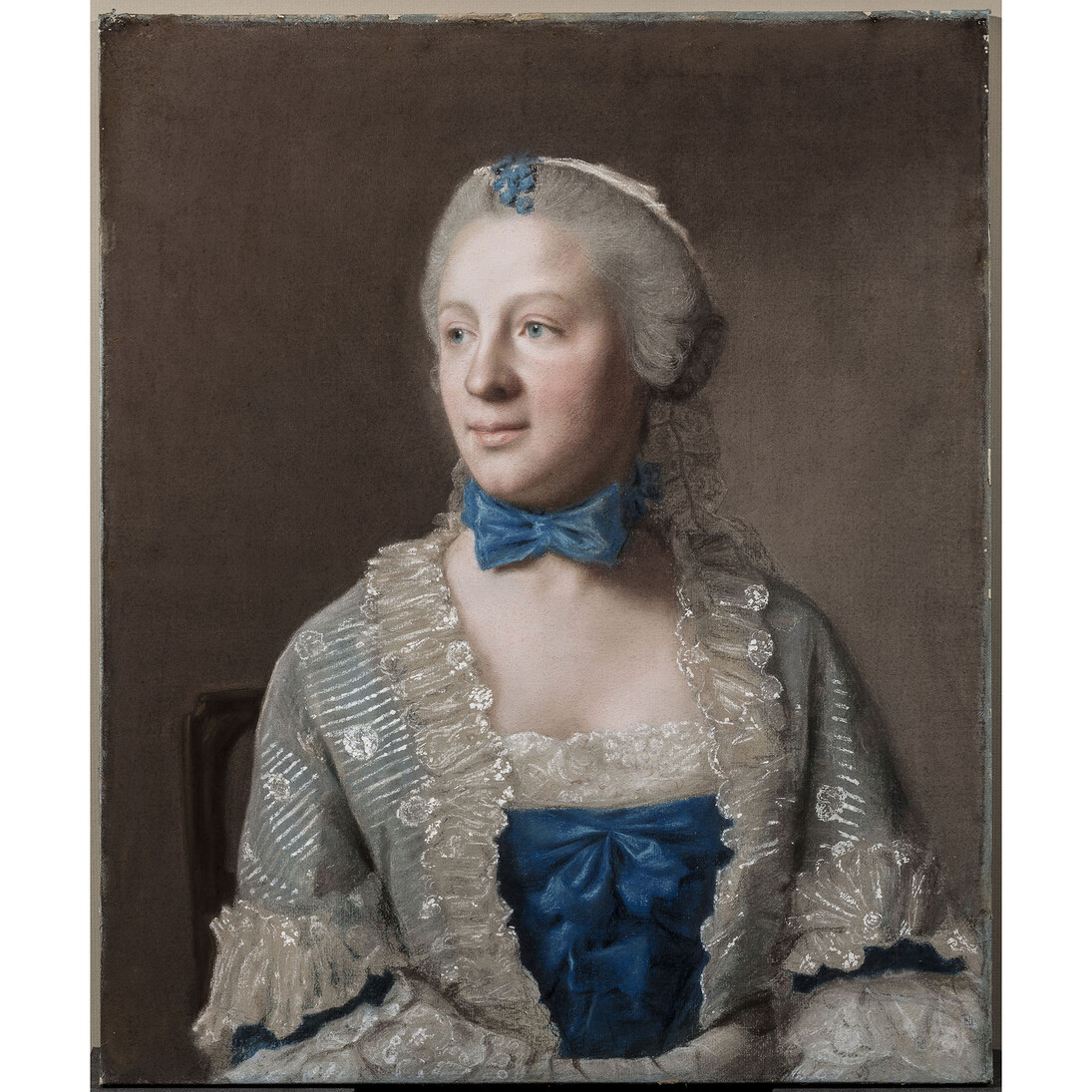 Jean-Etienne Liotard, Eva Marie Garrick, c. 1754, Pastel on paper, heightened with gouache, 57.6 x 47 cm, The Trustees of the Chatsworth Settlement, Chatsworth House. Gift of the 3rd Earl of Burlington, 1760, Photo (c) Devonshire Collection, Chatsworth. Reproduced by permission of Chatsworth Settlement Trustees 