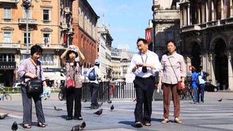 Turisti giapponesi a Milano