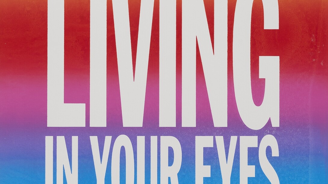 John Giorno, Living in your eyes, 2015, Acrylic on canvas, 101.6 x 101.6 cm, Courtesy of the artist & Elizabeth Dee New York, Copyright Etienne Frossard