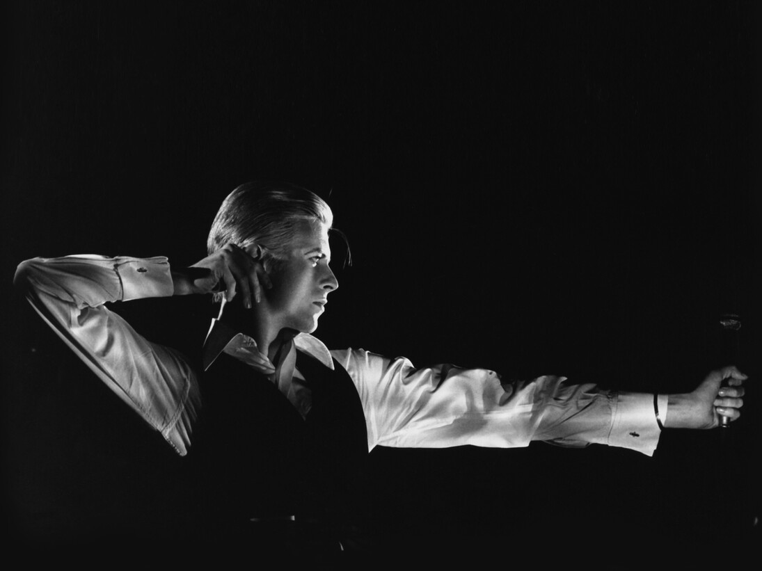 David Bowie, The Archer, Station to Station tour, 1976. Photo: John Rowlands. © John Robert Rowlands.