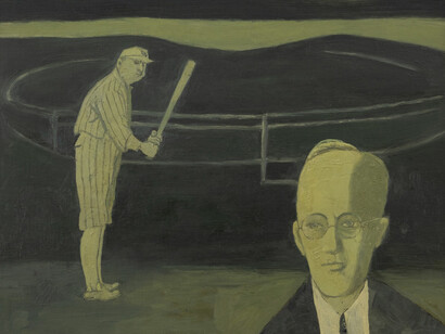 Carroll Cloar, Pale hose, pale writer, 1960. Courtesy of Andrew Edlin Gallery