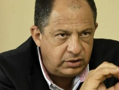 El presidente saliente, Luis Guillermo Solís