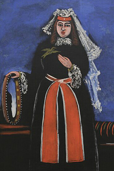 Niko Pirosmani, Georgian Woman with a Tambourine 