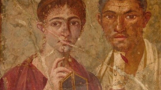 Portrait of baker Terentius Neo and his wife. Pompeii, AD 55–79. © DeAgostini/SuperStock.