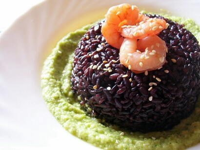 Riso Venere con gamberetti