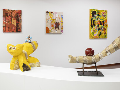 Ramiro Chaves, Ruido viator, vista de exhibición. Cortesía de Proyectos Monclova