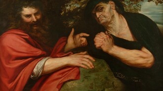«Heraclitus and Democritus» (1603), Rubens