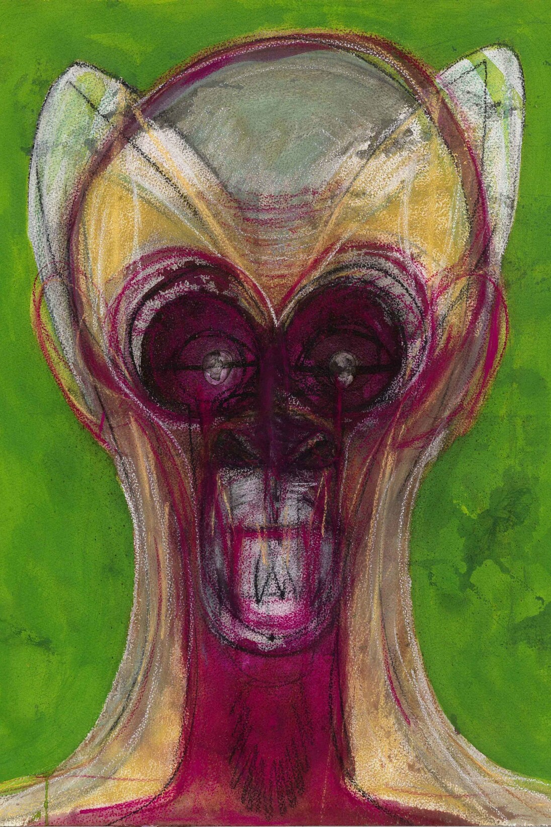 Huma Bhabha, Untitled, 2013,Collage, crayon, ink and pastel on paper, 60.5 x 46 cm, 23 3/4 x 18 in. Copyright: VW (Veneklasen/Werner), Berlin