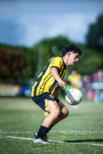 Futbolista durante un importante partido