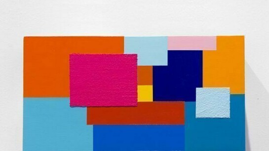 Marco Casentini, Sunshine Day, 2013, acrylic on canvas on wood, 6.5 x 12.5 x 4 inches