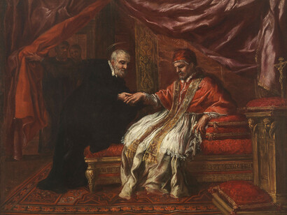 Pietro da Cortona, San Filippo Neri guarisce dalla gotta Clemente VIII