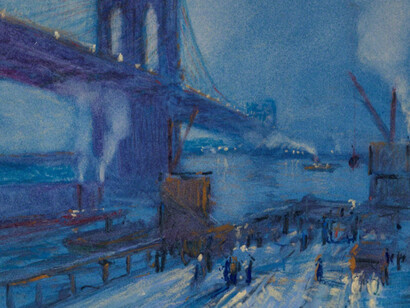 Jonas Lie, View of Brooklyn Bridge. Courtesy of Questroyal Fine Art