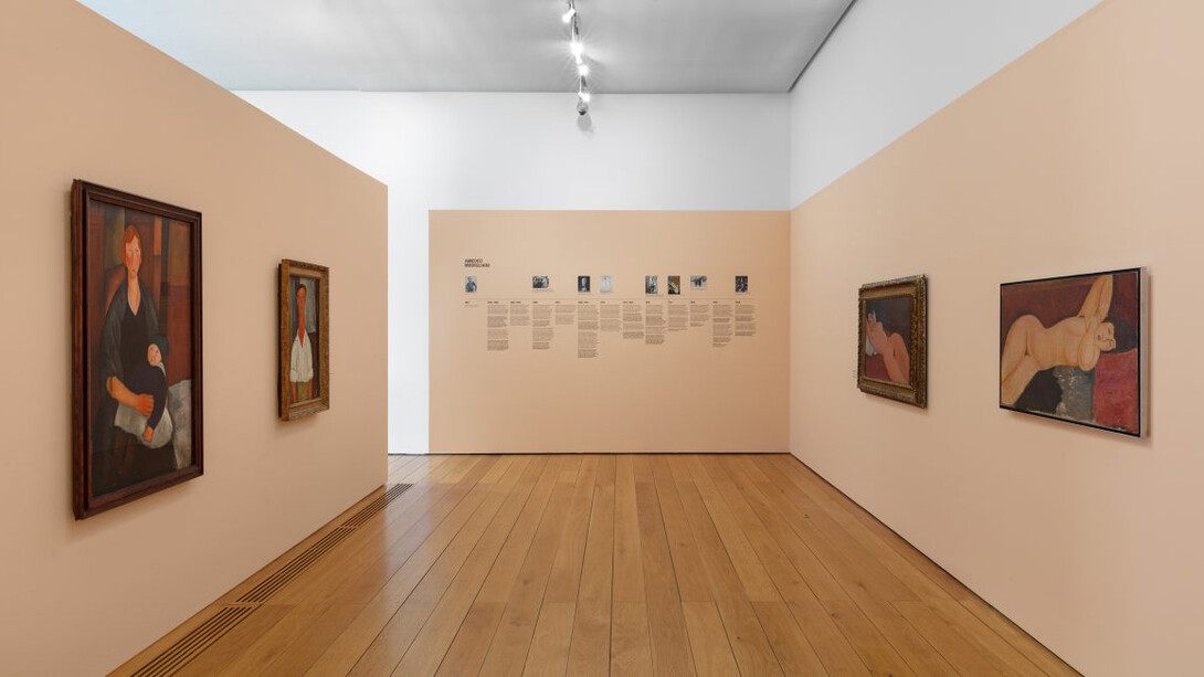 Amedeo Modigliani, Modigliani sottopelle. Quattro capolavori, vista della mostra. Cortesia di Pinacoteca Agnelli