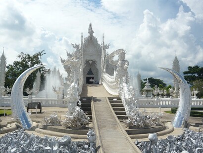 Chiang Rai, Tailandia. Acceso al Templo Blanco