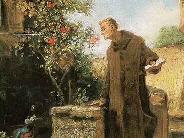 Carl Spitzweg, Monje, con aroma a rosas, c. 1850