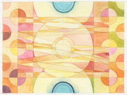 Transition 3, watercolour and pencil, 12 x 8 cm, Mark Weighton 2020